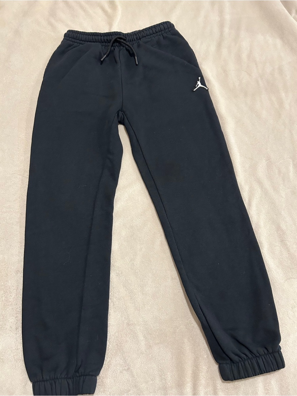 Jordan Black Boys' Jogger Sweatpants with White Jumpman